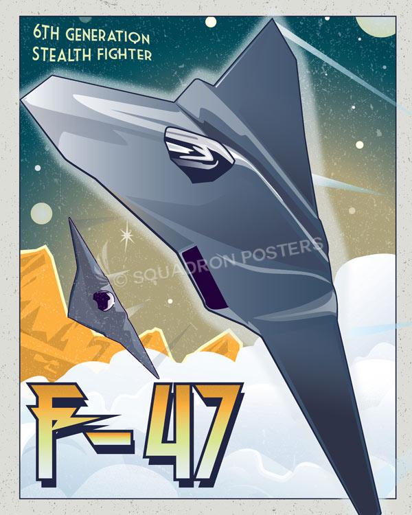 F-47 Art by - Squadron Posters!