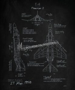F-4 Phantom Blackboard Art