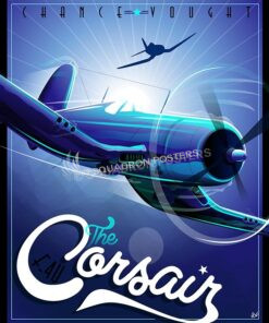 Vought F4u Corsair military aviation poster art by - Squadron Posters!