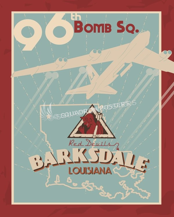 Barksdale 96th Bomb Squadron B-52 poster art by - Squadron Posters!