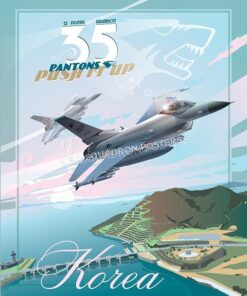 Kunsan AB Korea 35th Fighter Squadron F-16 art by - Squadron Posters!