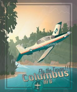 Fly the Texan - Columbus AFB poster art by - Squadron Posters!