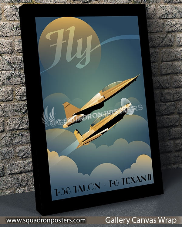 Fly_T-38_and_T-6_SP00862-vintage-travel-poster-aviation-squadron-print-poster-art