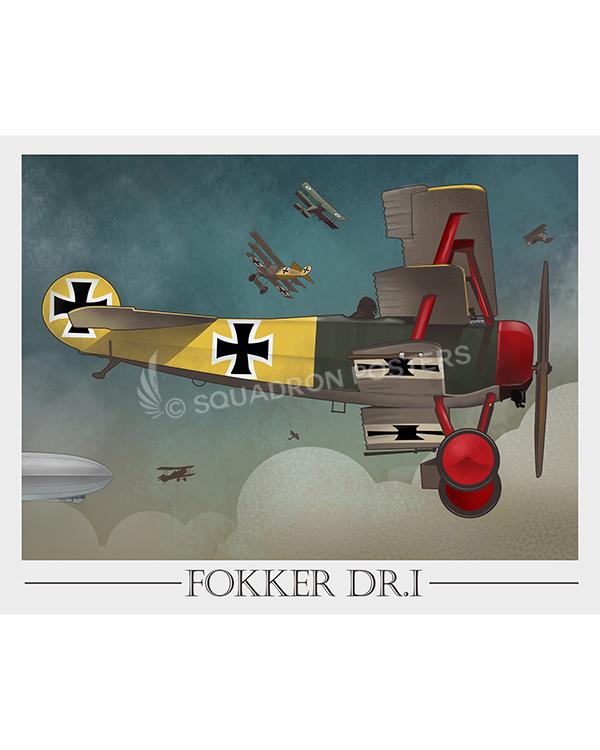 Fokker DR.I Through the Ages Art