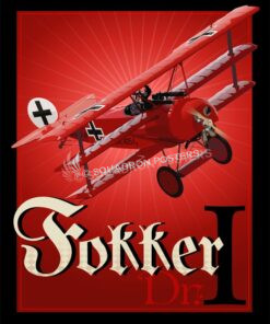 Red Baron, Fokker Dr.I Fokker_Dr._I_SP00754-featured-aircraft-lithograph-vintage-airplane-poster-art