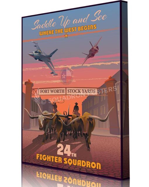 Fort Worth Texas 24th Fighter Squadron - Squadron Posters