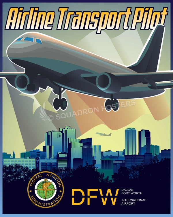 Fort Worth DFW ATP E-175 - Squadron Posters