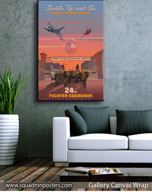 Fort Worth Texas 24th Fighter Squadron - Squadron Posters