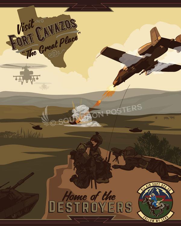 Ft Cavazos 9th ASOS Art by - Squadron Posters!