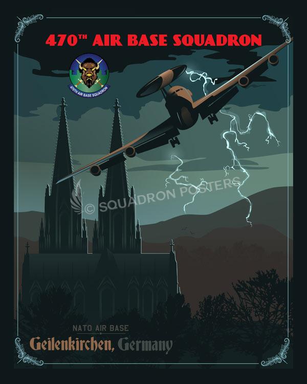 Geilenkirchen Germany NATO AB 470th Air Base Squadron Art