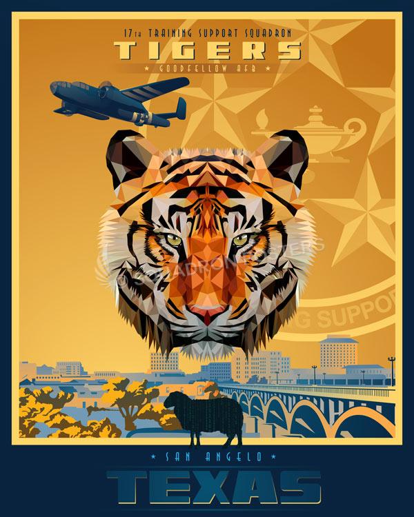 Goodfellow AFB Texas 17th TRSS Art by - Squadron Posters!