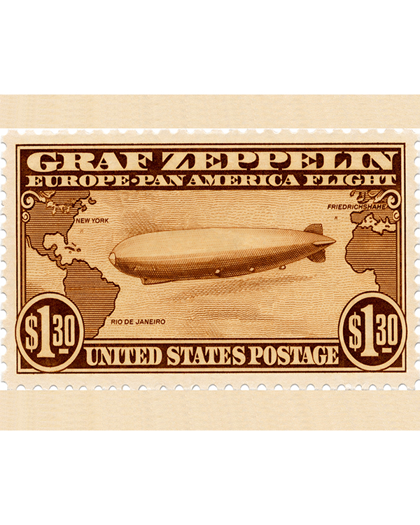 Graf Zeppelin Stamp Poster Art by Squadron Posters!
