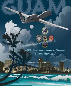 Anderson AFB Guam 69th RG RQ-4 Global Hawk Guam-RQ-4-69thRG-SP00484-vintage-military-aviation-travel-poster-art-print-gift