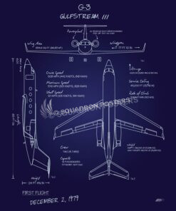 G-3 Gulfstream III Blueprint Art