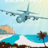 Hurlburt AC-130 art by - Squadron Posters! Military aviation travel poster art.