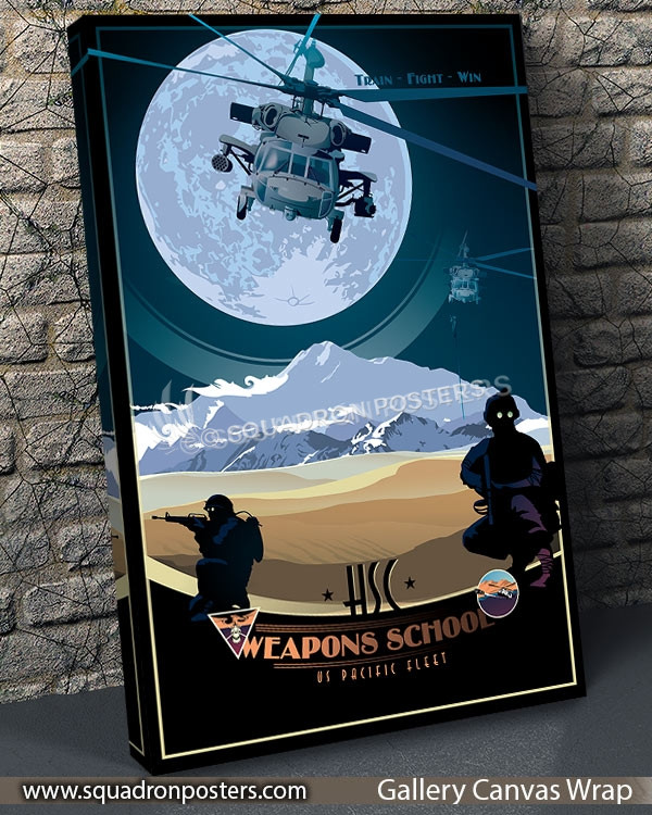 HSC Weapon School Pacific MH-60 SP00730 vintage-travel-poster-aviation-squadron-print-poster-art