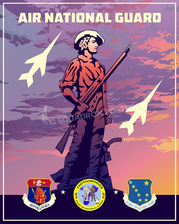 Hickam Guam Alaska Air National Guard ANG PACAF Art by Squadron Posters!