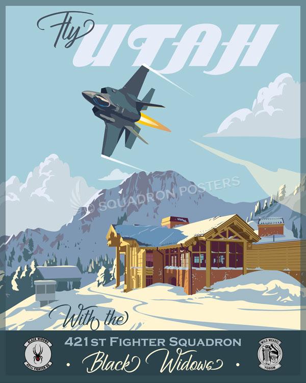 Hill-AFB-Utah-F-35-421st-FS-featured-aircraft-lithograph-vintage-airplane-poster.jpg