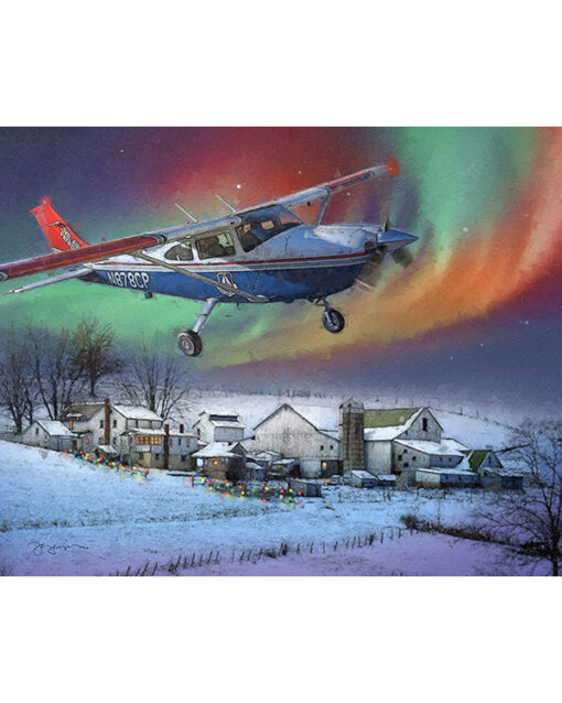 Holiday Lights 2020 16x20 FINAL Ron Finger SPN02320MFEAT-jet-black-aircraft-lithograph