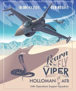 Holloman AFB 54th OSS F-16 V2 holloman-f16-54oss-v2-sp00463-vintage-military-aviation-travel-poster-art-print-gift
