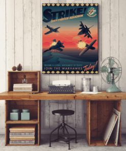 Holloman AFB 314th Fighter Squadron Heritage Art vintage style military aviation canvas travel poster art by – Squadron Posters SP01118