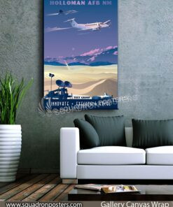 Holloman_AFB_New_Mexico_C-12_T-38_SP01379-squadron-posters-vintage-canvas-wrap-aviation-prints