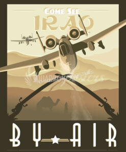 Come See Iraq by Air - A-10 Warthog poster art