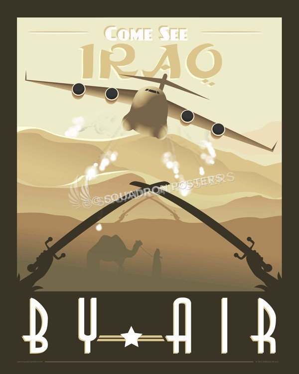 Iraq-C-17-globemaster-heavy-airlift-vinatge-poster-art