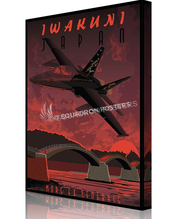 Iwakuni FA18D VMFA(AW)242 SP00687 canvas-vintage-retro-print