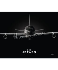 E-8 Joint STARS Jet Black Lithograph