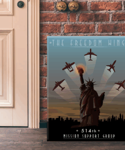 JB McGuire, 514th Mission Support Group canvas travel poster art SP01034