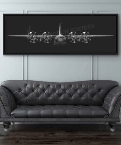 C-130H New Prop Personalized Jet Black Lithograph Poster Artwork