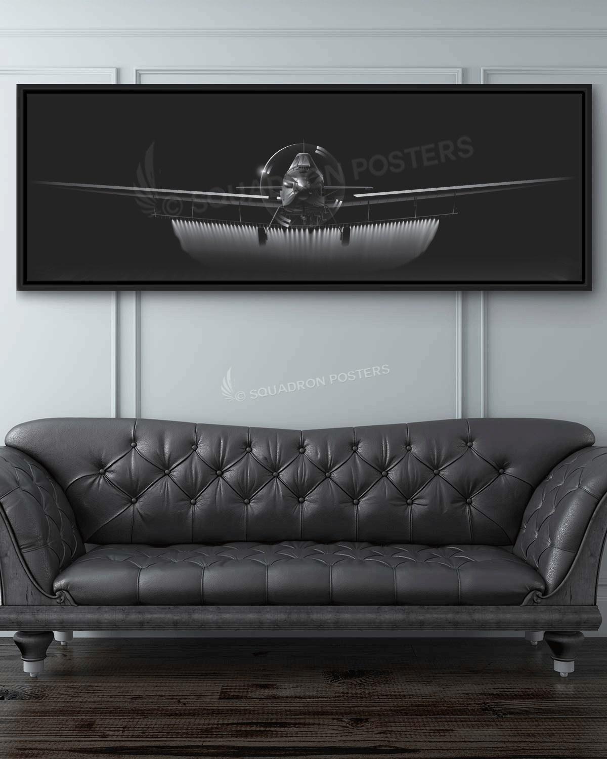 Air Tractor Jet Black Lithograph Lithograph Poster Artwork