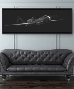 RQ-4 Global Hawk Side View Jet Black Lithograph
