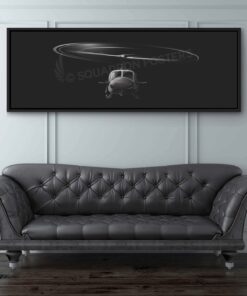UH-1N Huey Personalized Jet Black Lithograph