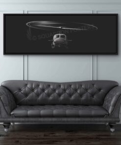 UH-1N Huey Personalized Jet Black Lithograph Poster Artwork