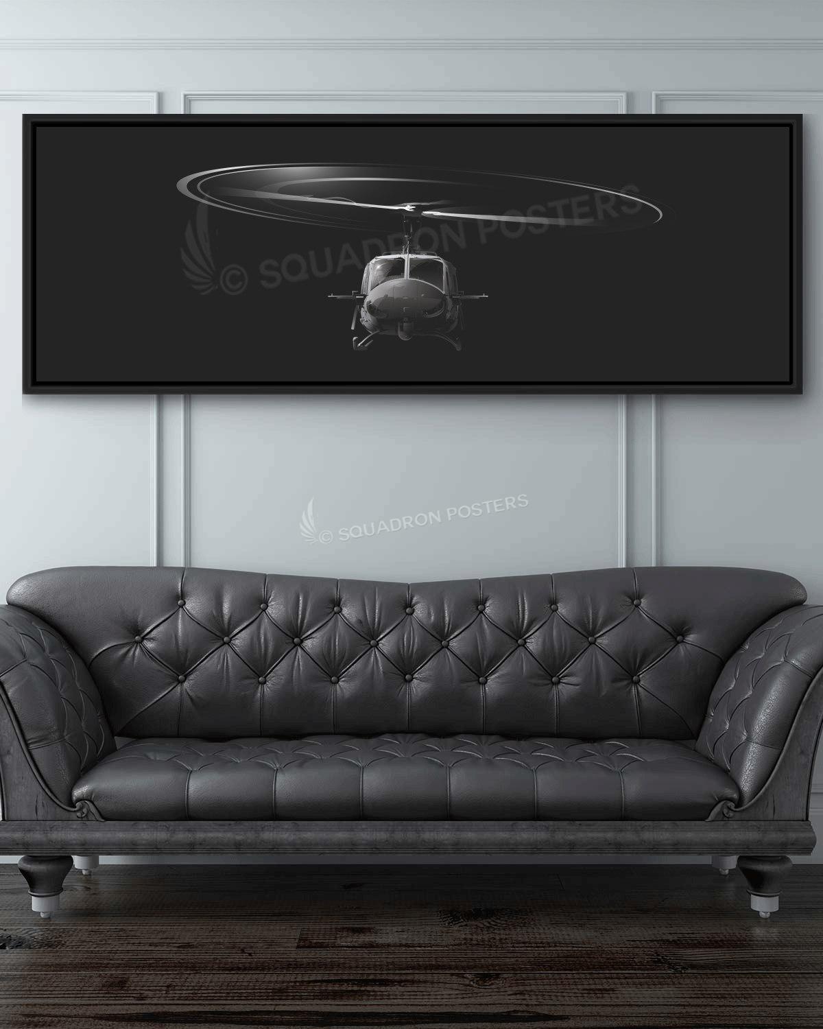 UH-1N Huey Personalized Jet Black Lithograph Poster Artwork