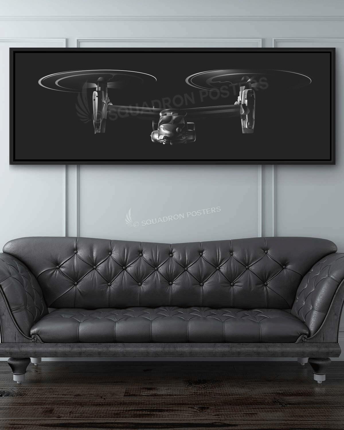 V-22 Osprey Jet Black Lithograph Poster Artwork