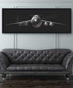 C-141 Starlifter Personalized Jet Black v2 Lithograph Poster Artwork