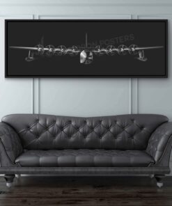 H-4 Hercules Spruce Goose Jet Black Lithograph Poster Artwork