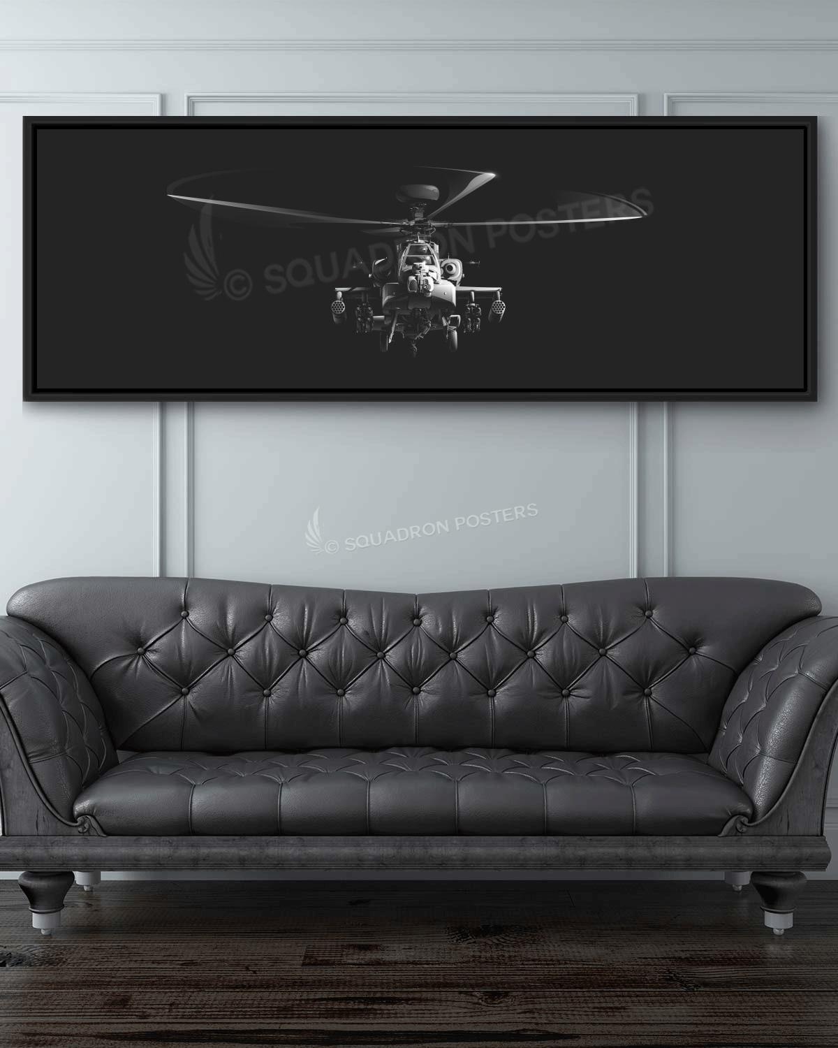 AH-64 Apache Jet Black Lithograph Poster Artwork