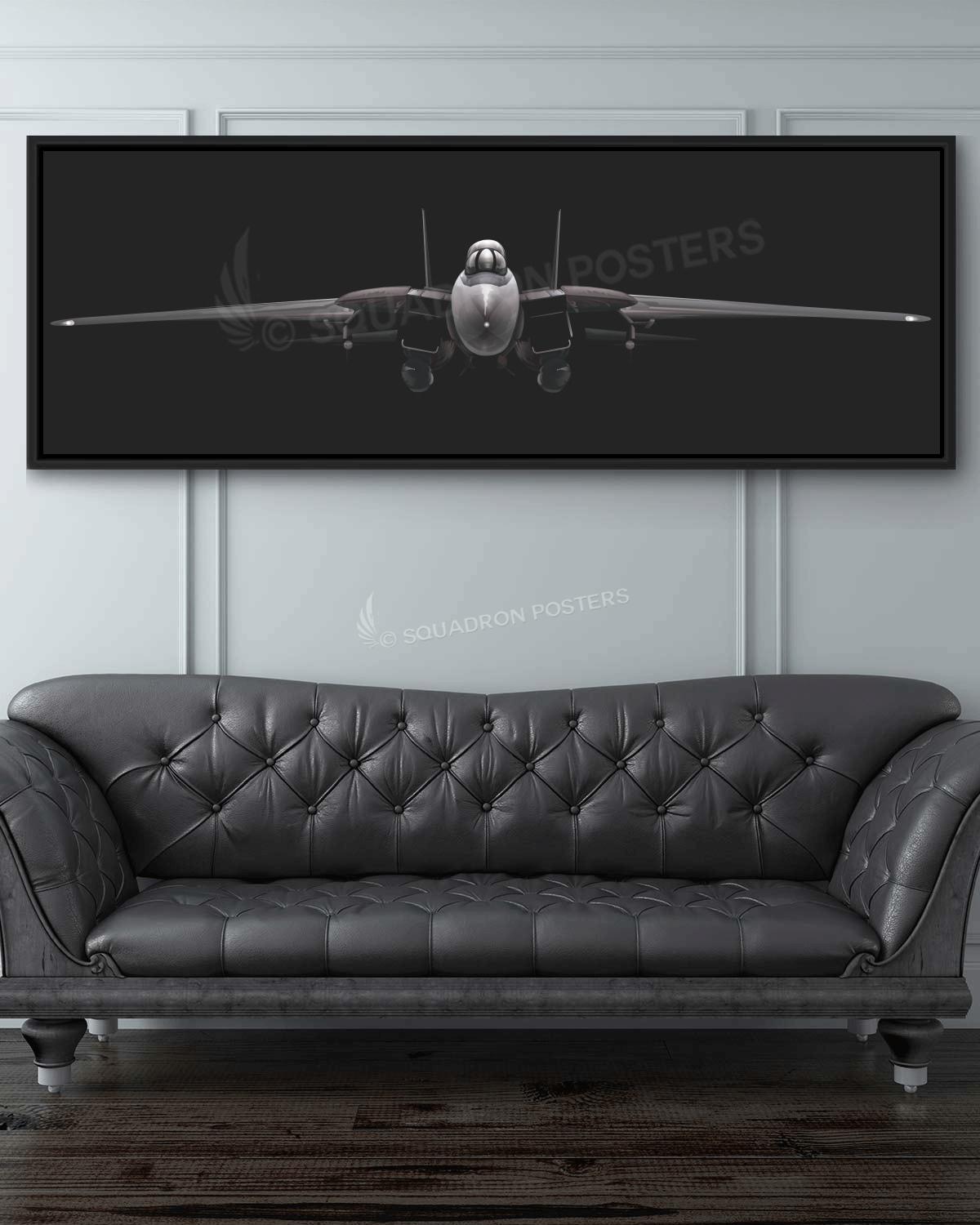 F-14 Tomcat Personalized Jet Black Lithograph Poster Artwork