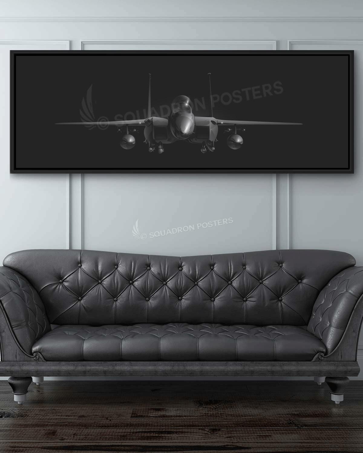 F-15E Strike Eagle Jet Black Lithograph Poster Artwork