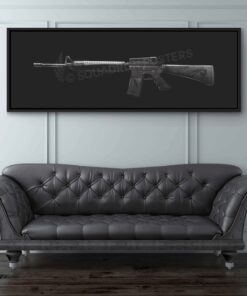 M-16 Jet Black Lithograph