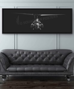AH-1 Rotor Profile Jet Black Lithograph