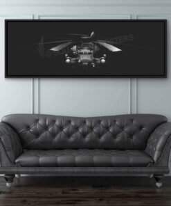 CH-53E Hustlers Jet Black Lithograph Poster Artwork