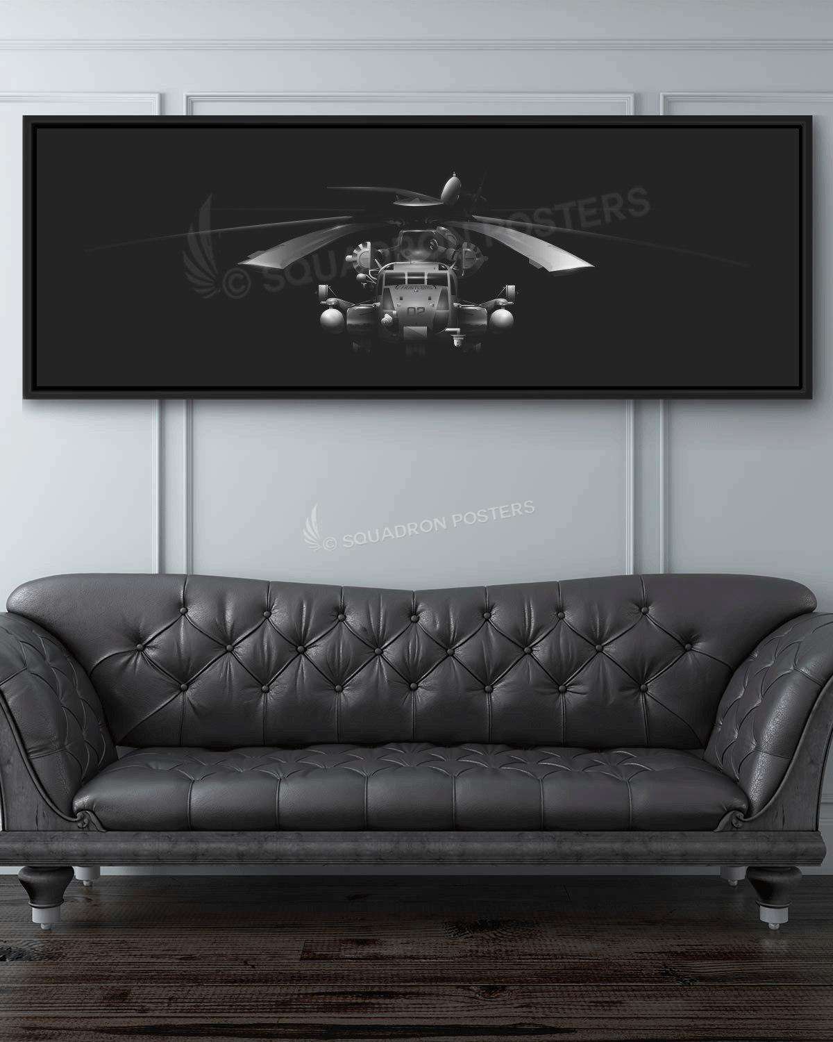 CH-53E Hustlers Jet Black Lithograph Poster Artwork