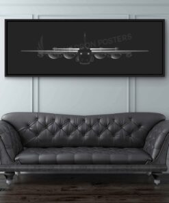 KC-130J Rear View Personalized Jet Black Lithograph Poster Artwork