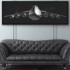 Jet Black Antonov An-225 Mriya Lithograph Jet Black Antonov An-225 Mriya Lithograph