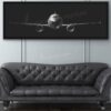 Airbus A320 Jet Black Lithograph Airbus A320 Jet Black Lithograph